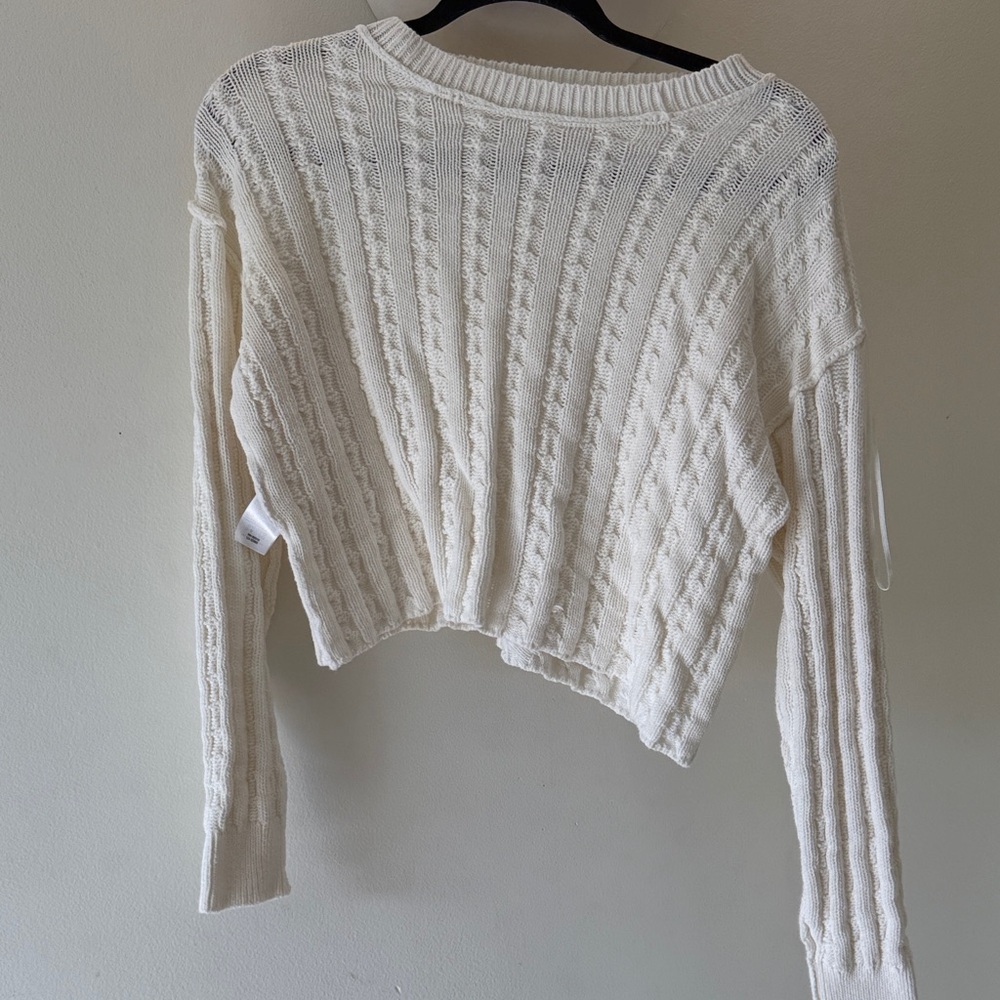Lucky Brand Cream Cable Knit Sweater